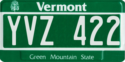 VT license plate YVZ422