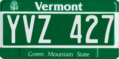 VT license plate YVZ427
