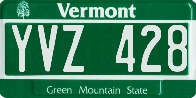VT license plate YVZ428