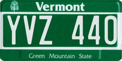 VT license plate YVZ440