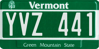 VT license plate YVZ441