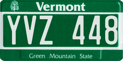 VT license plate YVZ448