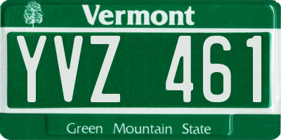 VT license plate YVZ461