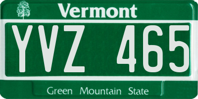 VT license plate YVZ465