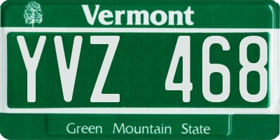 VT license plate YVZ468