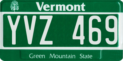 VT license plate YVZ469