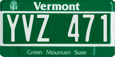 VT license plate YVZ471