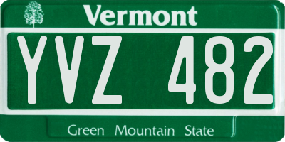 VT license plate YVZ482