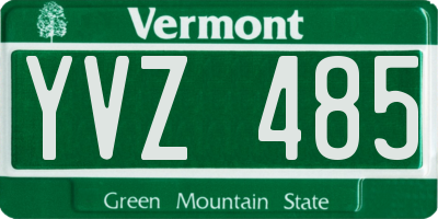VT license plate YVZ485