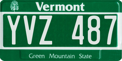 VT license plate YVZ487