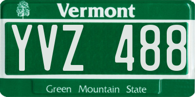VT license plate YVZ488