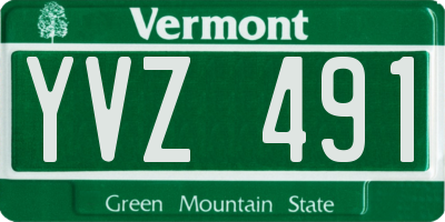 VT license plate YVZ491