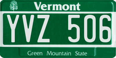 VT license plate YVZ506
