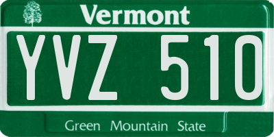VT license plate YVZ510