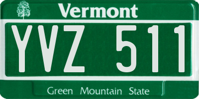 VT license plate YVZ511