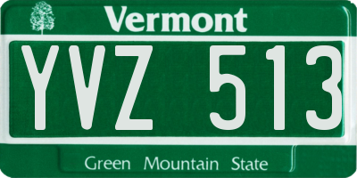 VT license plate YVZ513