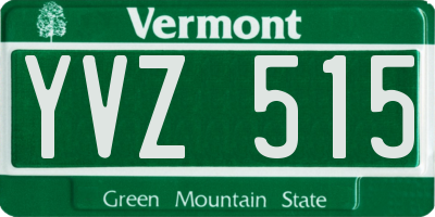 VT license plate YVZ515