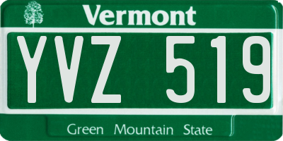 VT license plate YVZ519