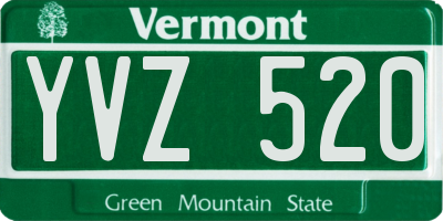 VT license plate YVZ520