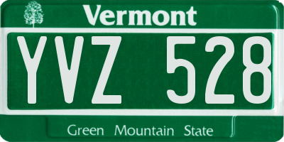 VT license plate YVZ528