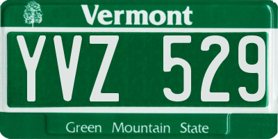 VT license plate YVZ529