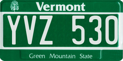 VT license plate YVZ530