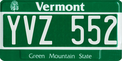 VT license plate YVZ552