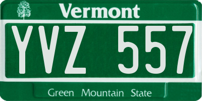 VT license plate YVZ557