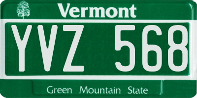 VT license plate YVZ568