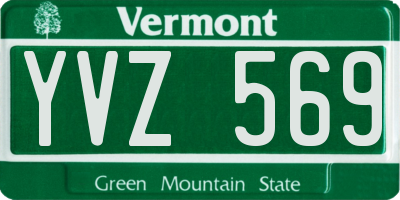 VT license plate YVZ569