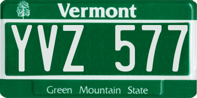 VT license plate YVZ577