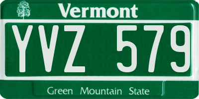 VT license plate YVZ579