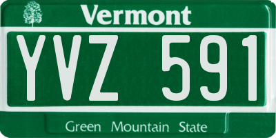 VT license plate YVZ591