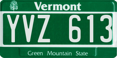 VT license plate YVZ613