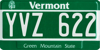 VT license plate YVZ622