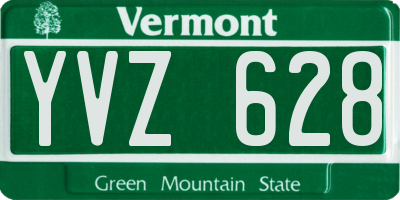 VT license plate YVZ628