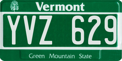 VT license plate YVZ629