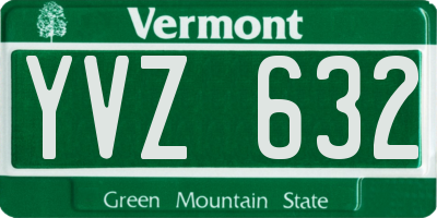 VT license plate YVZ632