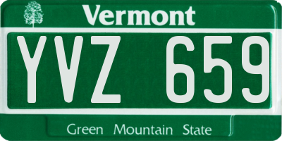 VT license plate YVZ659