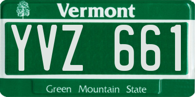 VT license plate YVZ661