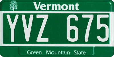 VT license plate YVZ675