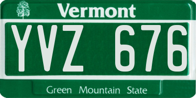 VT license plate YVZ676