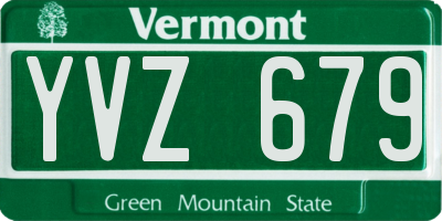 VT license plate YVZ679