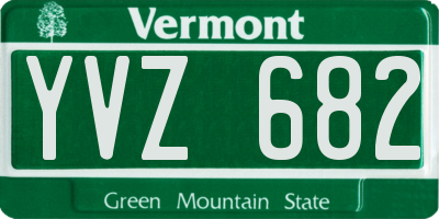 VT license plate YVZ682