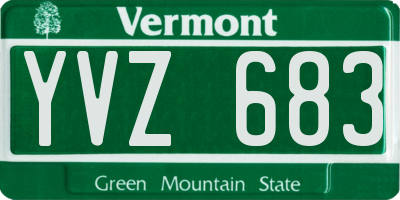 VT license plate YVZ683