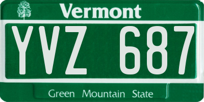 VT license plate YVZ687