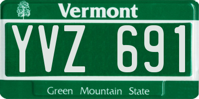VT license plate YVZ691