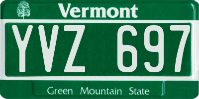 VT license plate YVZ697