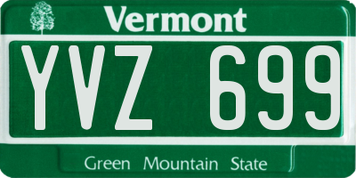 VT license plate YVZ699