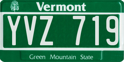 VT license plate YVZ719